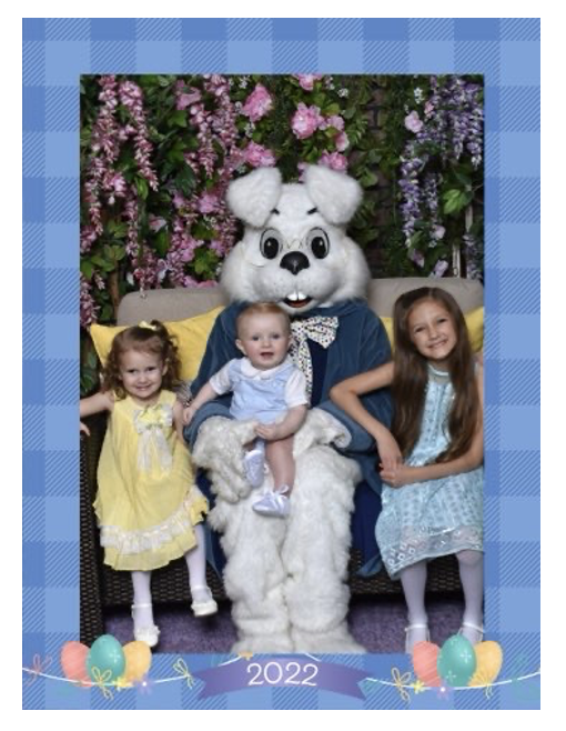 Easter Bunny Photo with Grandchildren