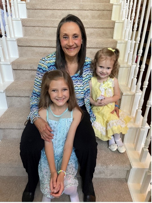 Regina Matthews Easter photo with Grandchildren.